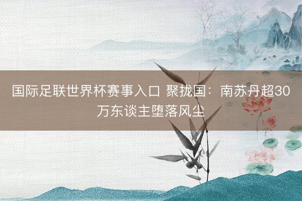 国际足联世界杯赛事入口 聚拢国：南苏丹超30万东谈主堕落风尘